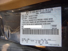 1998 FORD MUSTANG GT CPE BLACK 4.6L AT F17012